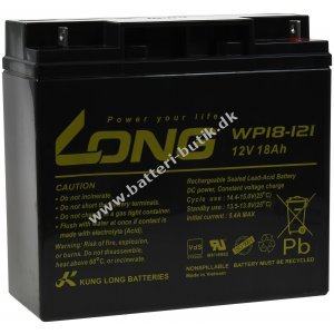 KungLong Blybatteri WP18-12I 12V 18Ah til cykliske applikationer