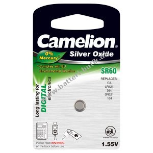Camelion Slvoxid-Knapcelle SR60 / SR60W / G1 / LR621 / 364 / SR621 / 164   1er Blister