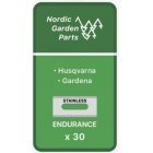30 x Endurance Knive til Gardena Robotplneklipper Rustfrit Stl 0,75mm 595 08 44-01 (61-065) inkl. skruer