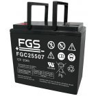 FGS Batteri til Invacare Power 9000 ( 16 or wider ) Ranger II RWD,R51LXP (FGC25507) 12V 50Ah AGM